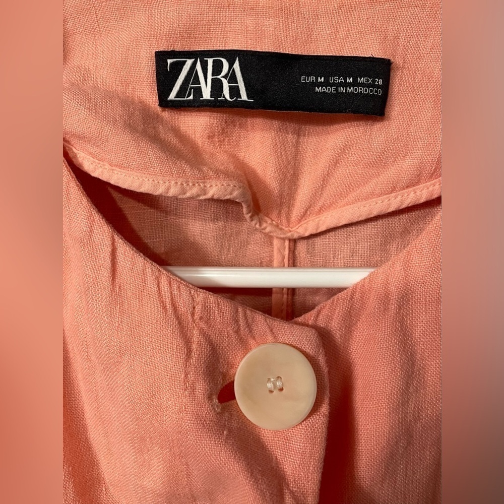 Zara dress,oversized color coral, size M - Picture 4 of 5